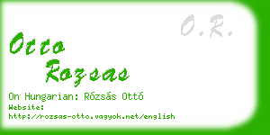 otto rozsas business card